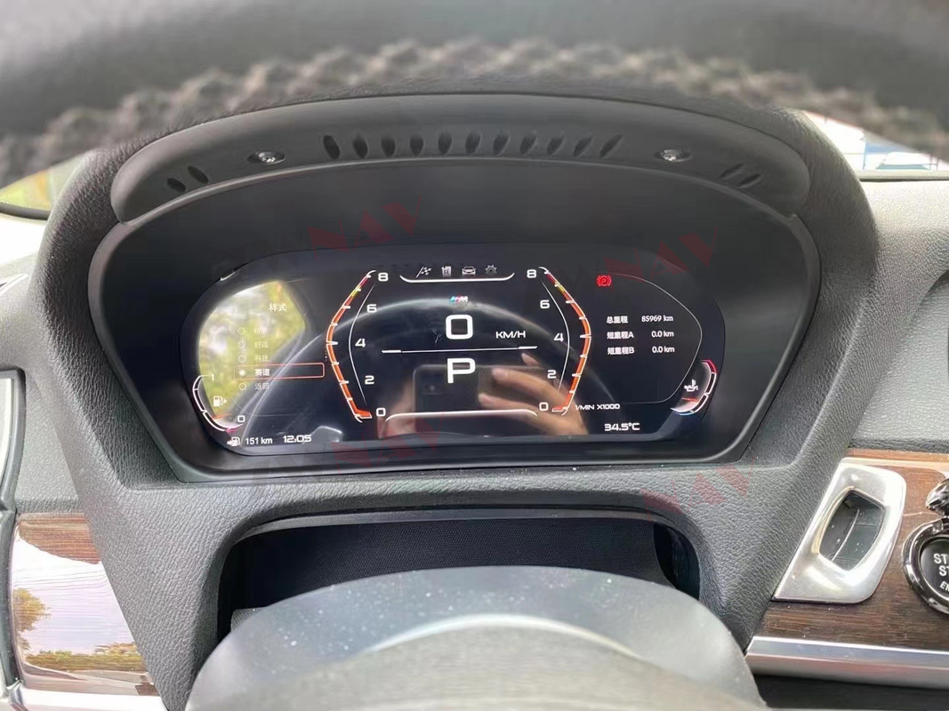 BMW E60 E70 E71 için 1DIN'de Dijital Küme Özel LCD Araç Panosu Yapısı