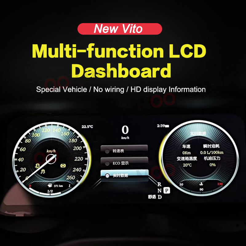 Araba Dijital Kümesi Mercedes Benz Vito GPS Navigasyon Hız Ölçer
