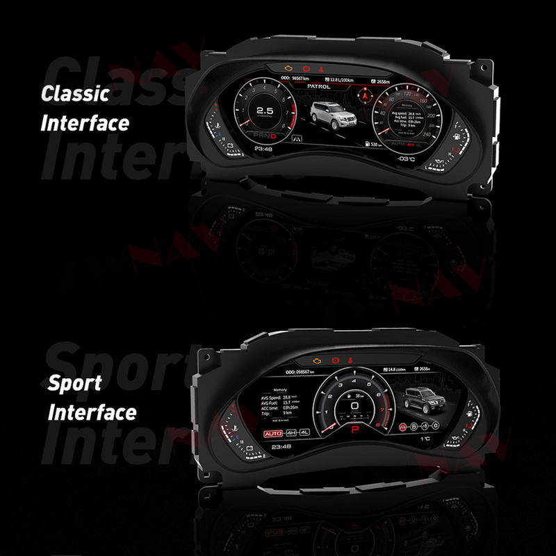 Hız Göstergesi Dijital Küme için Nissan Patrol Y62 Araba LCD Gösterge Paneli