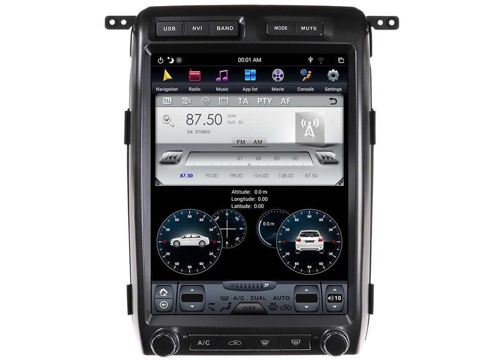 64GB Araba Android Ana Ünitesi PX6 13 İnç HD Dokunmatik Ekran Ford Raptor F150 Carplay