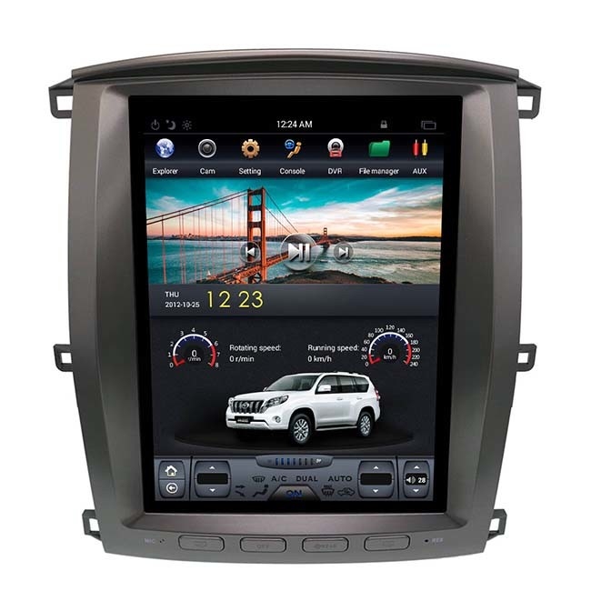12.1 İnç PX6 Tesla Tarzı Ana Ünite Land Cruiser 64GB Araba GPS Oynatıcı