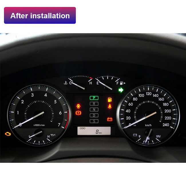 Toyota Land Cruiser Araba LCD Gösterge Paneli Değiştirme 12.3 İnç Android 9