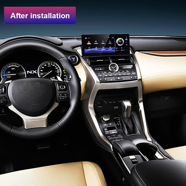 Lexus NX 200T 300H için 8G 128G Tek Din Bluetooth Araba Stereo Sat Nav