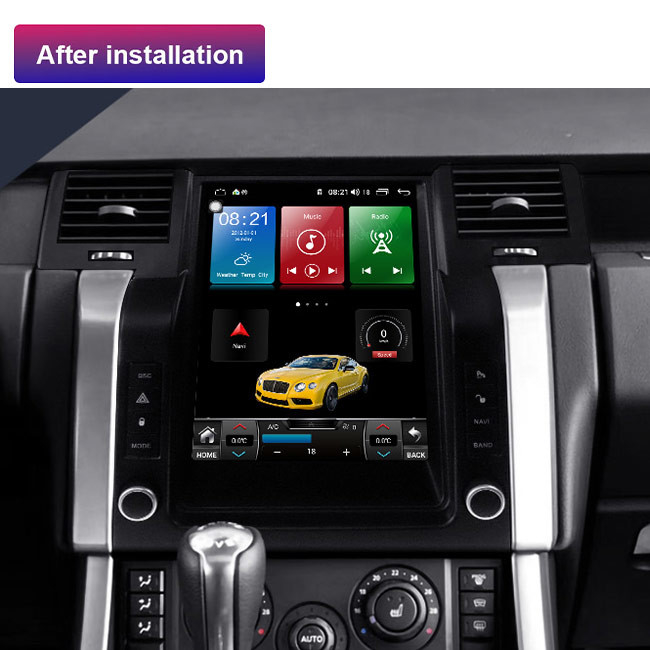 12.1 İnç Range Rover Araba Stereo DVD Oynatıcı Tesla Tarzı Ekran Android 10