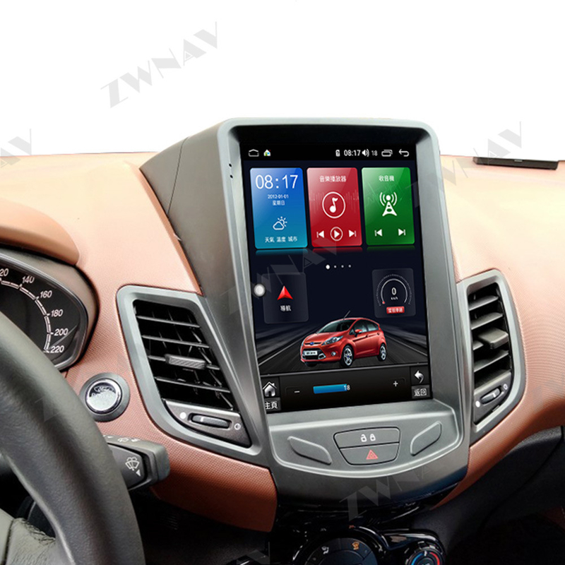 Ford Fiesta için 10.4 İnç Android Oto Kafa Ünitesi Radyo Navigasyon Android 10 Carplay