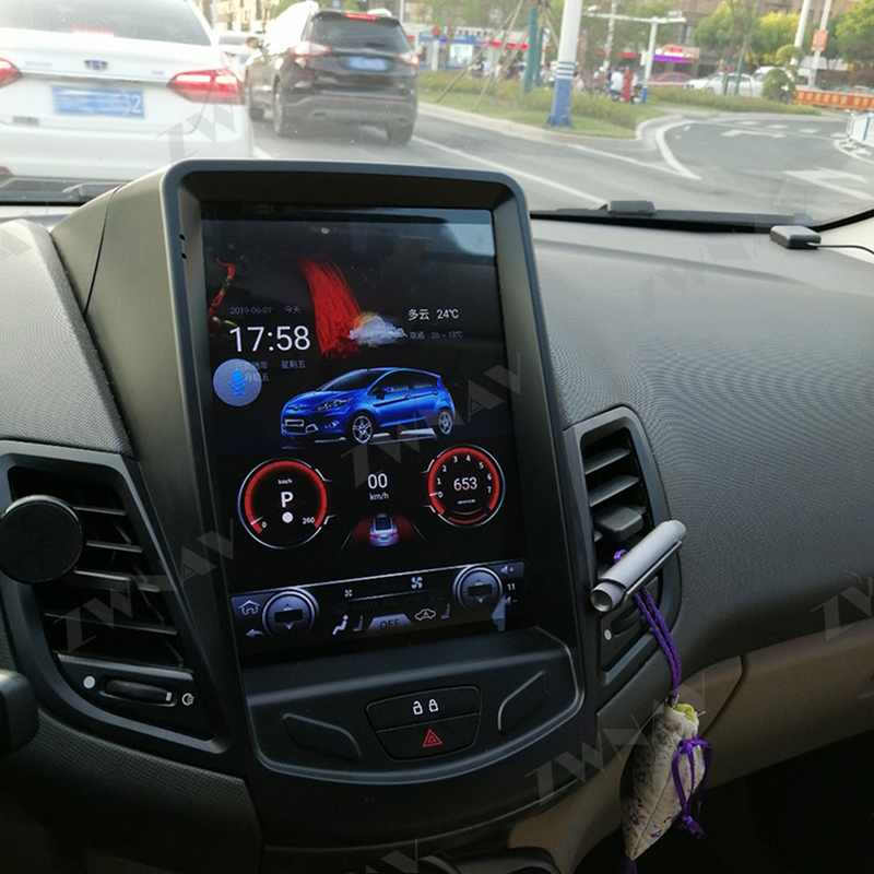 Ford Fiesta için 10.4 İnç Android Oto Kafa Ünitesi Radyo Navigasyon Android 10 Carplay