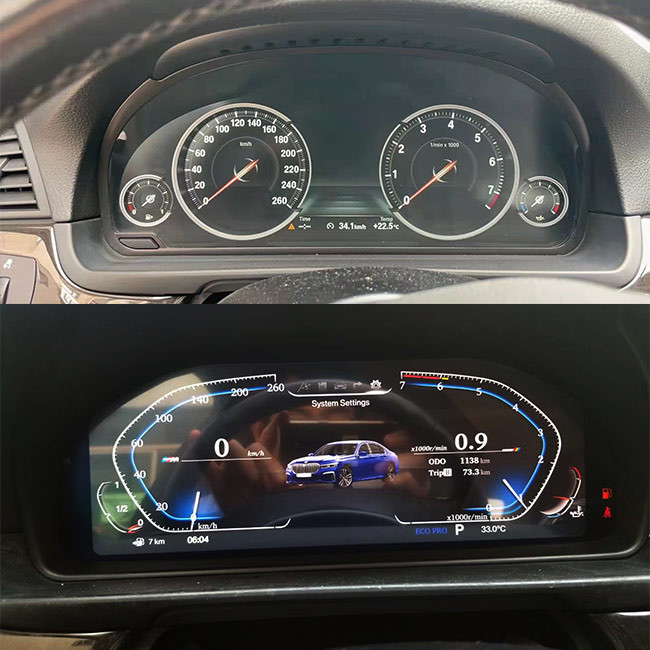 BMW Araba LCD Gösterge Paneli Ünitesi için Linux BMW Dijital Pano Ekranı